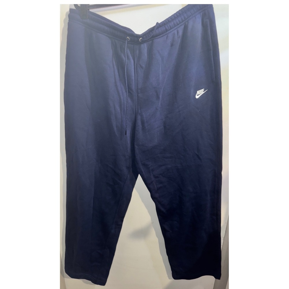 Nike Mens Sportswear Club Fleece Straight Leg Sweatpants Navy Blue XL